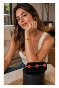 Pulsera clover roja pequeña